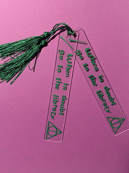 ‘When I doubt, go to the library’ bookmark