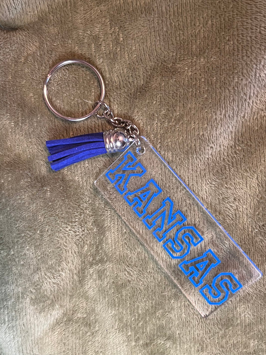 Kansas KU keychain