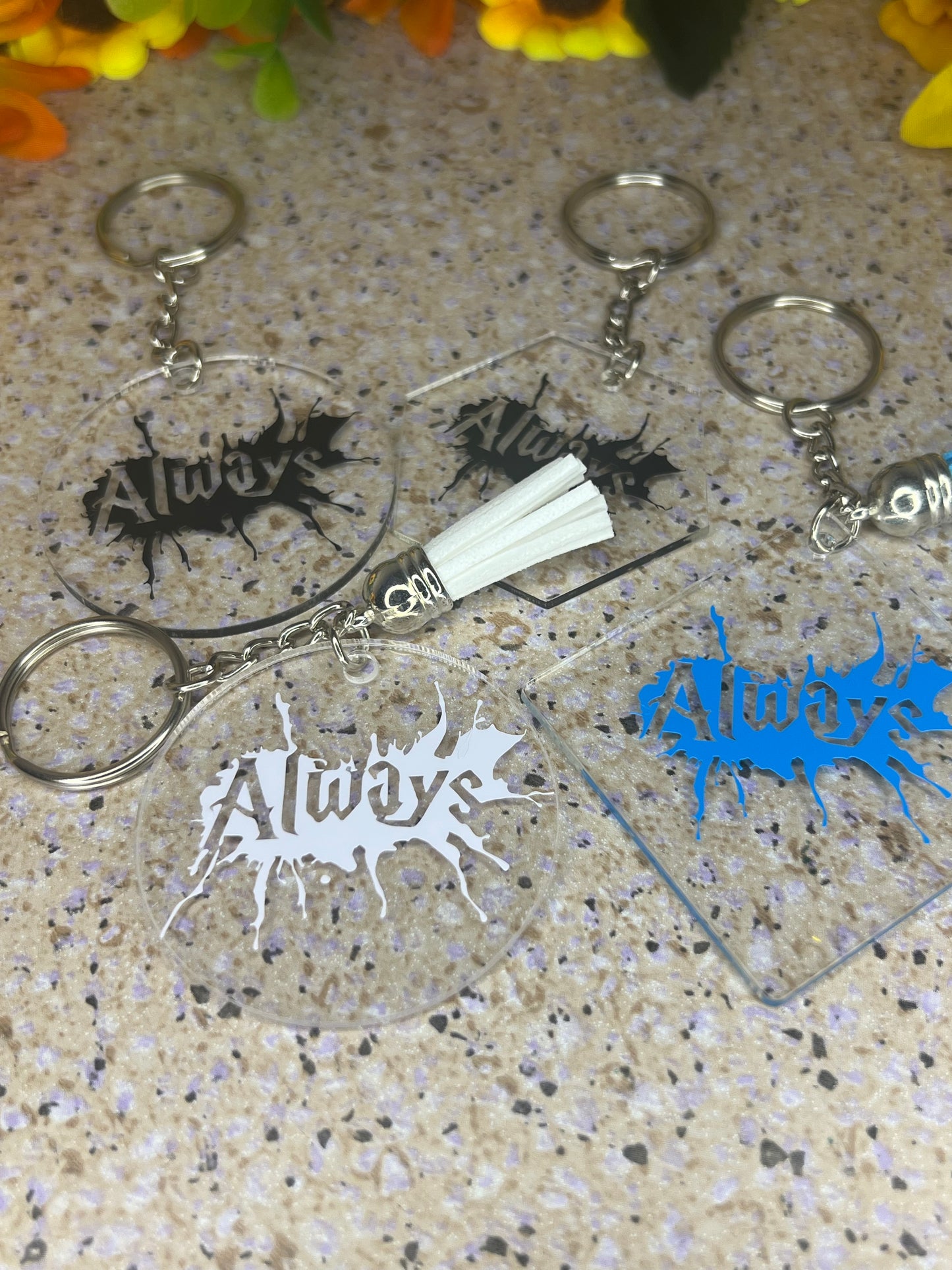 Keychain - Harry Potter - ‘Always’ - paint splatter