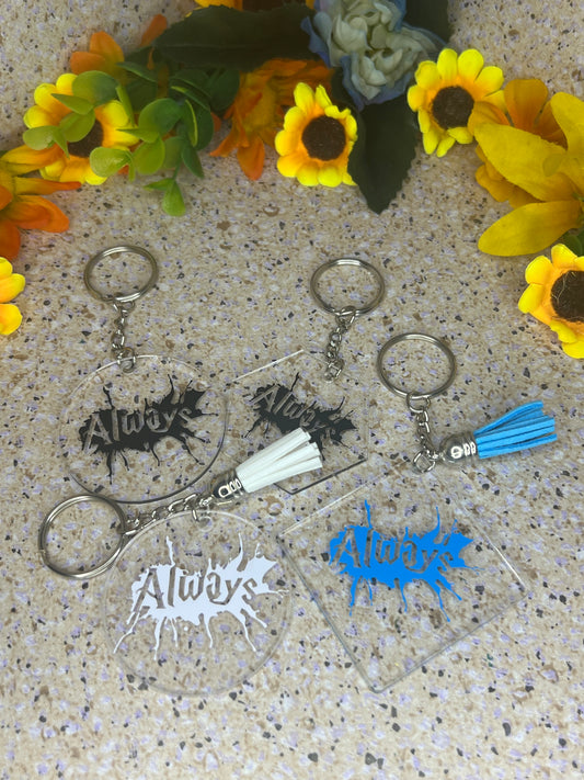 Keychain - Harry Potter - ‘Always’ - paint splatter