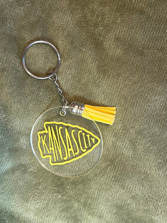 Kansas City arrowhead keychain